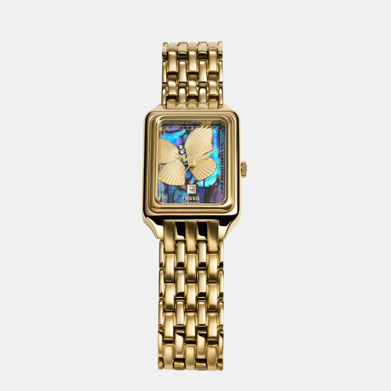 Women Quartz Mother Of Pearl Dial Analog Stainless Steel Watch ES5409