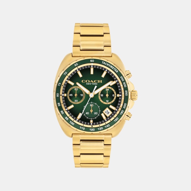 Charter Men Quartz Green Dial Chronograph Stainless Steel Watch 14602738