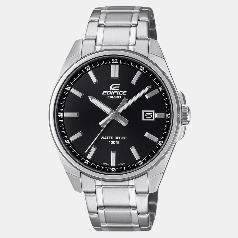 Edifice Men Quartz Black Dial Analog Stainless Steel Watch EFV-150D-1AVUDF ED618