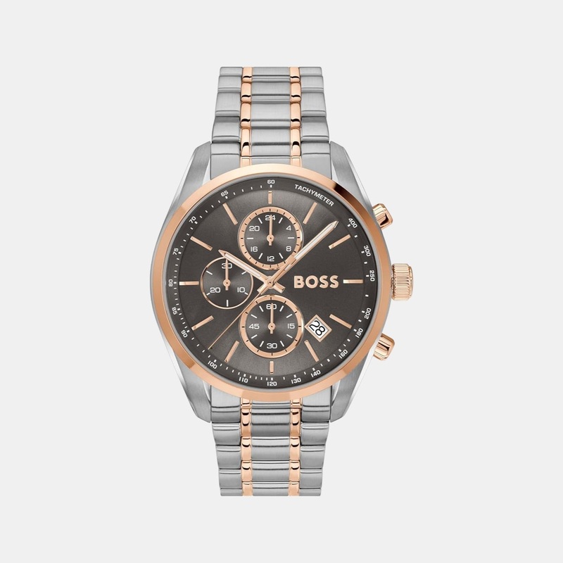 Grand Prix 44 Men Quartz Grey Dial Chronograph Stainless Steel Watch 1514252