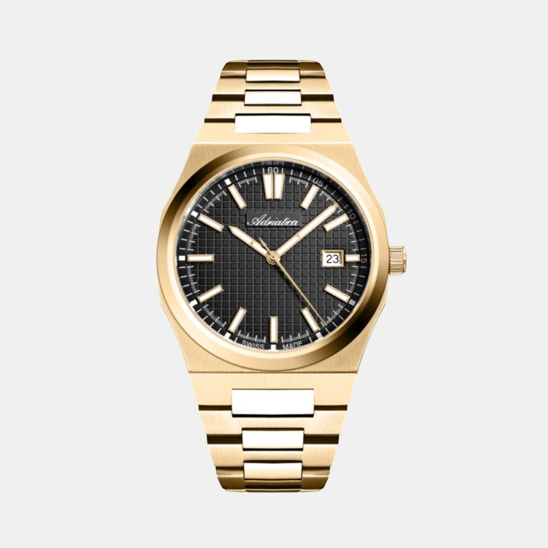 Men Quartz Gun Dial Analog Stainless Steel Watch A8326.1116Q