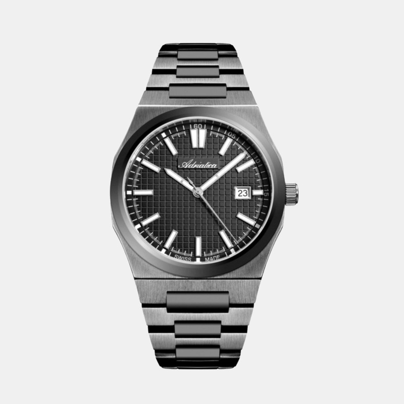 Men Quartz Gun Dial Analog Stainless Steel Watch A8326.S116Q