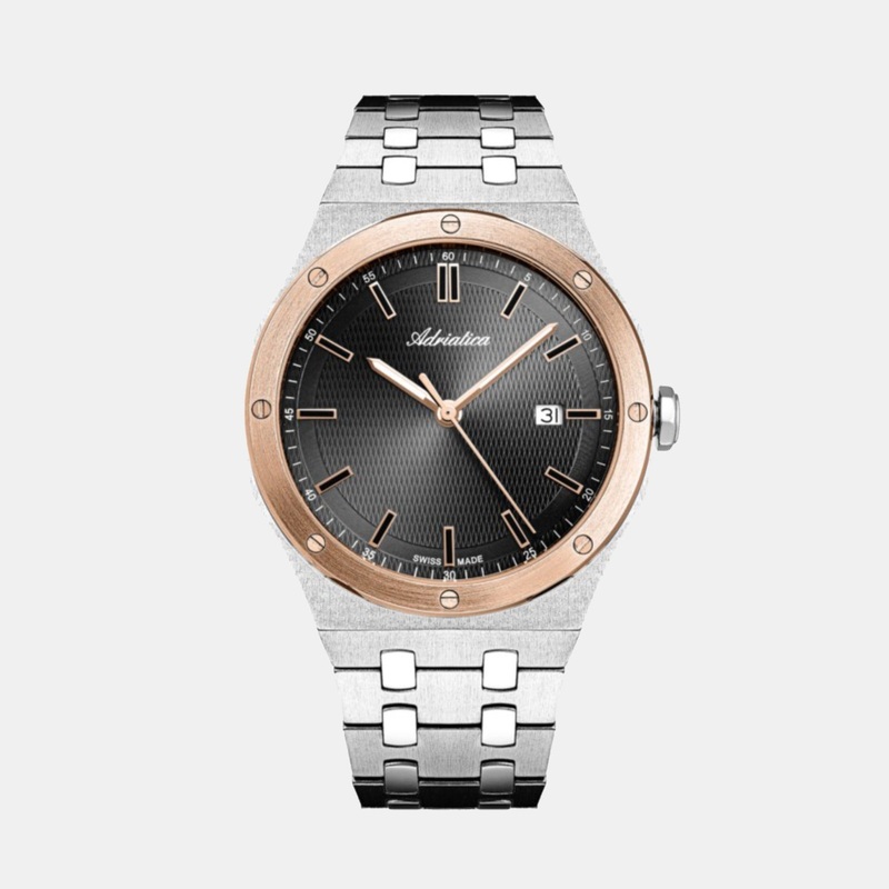 Men Quartz Gun Dial Analog Stainless Steel Watch A8337.R116Q