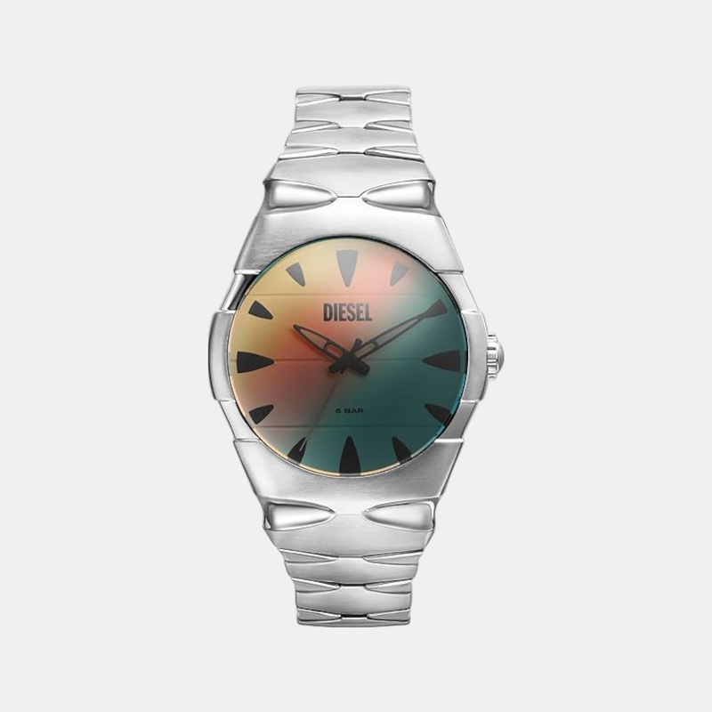 Men Quartz White Dial Analog Stainless Steel Watch DZ2212