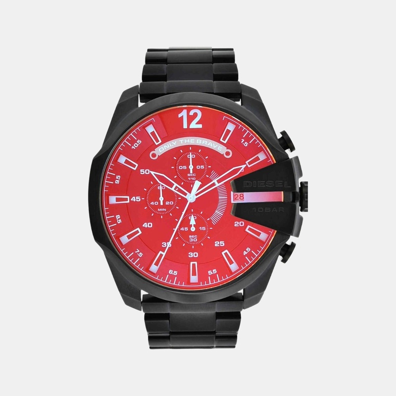 Men's Red Stainless Steel Chronograph Watch DZ4318
