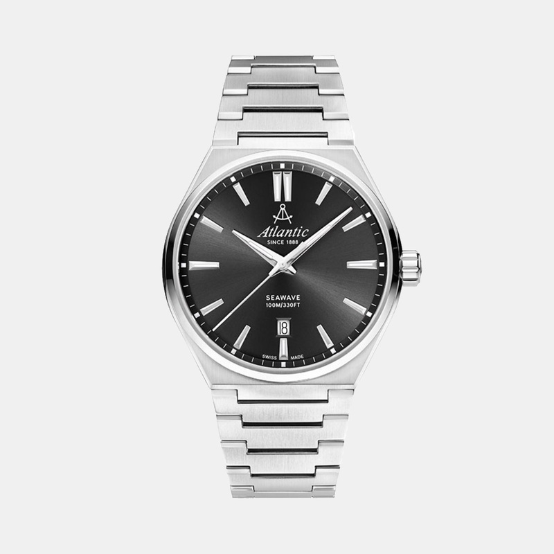 Seawave Men Quartz Black Dial Analog Stainless Steel Watch 58366.41.61