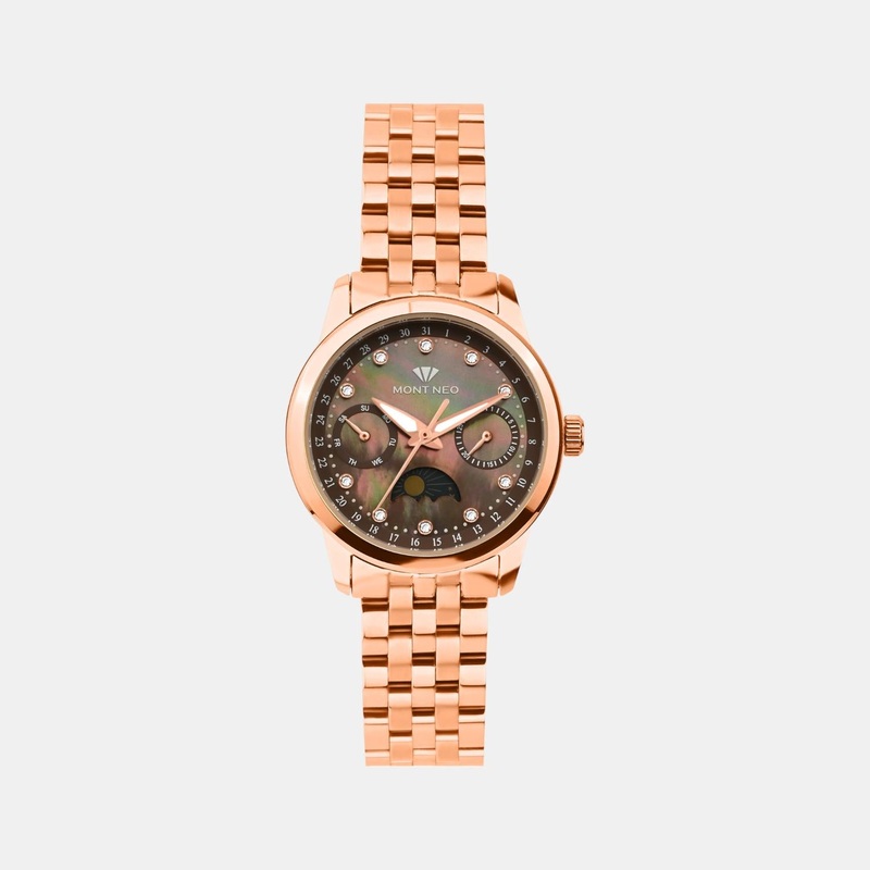 Women Quartz Brown Dial Analog Stainless Steel Watch 4511M-M3306