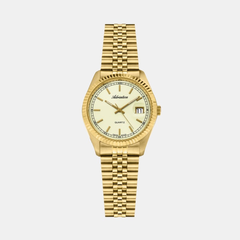 Women Quartz Champagne Dial Analog Stainless Steel Watch A3090.1111Q