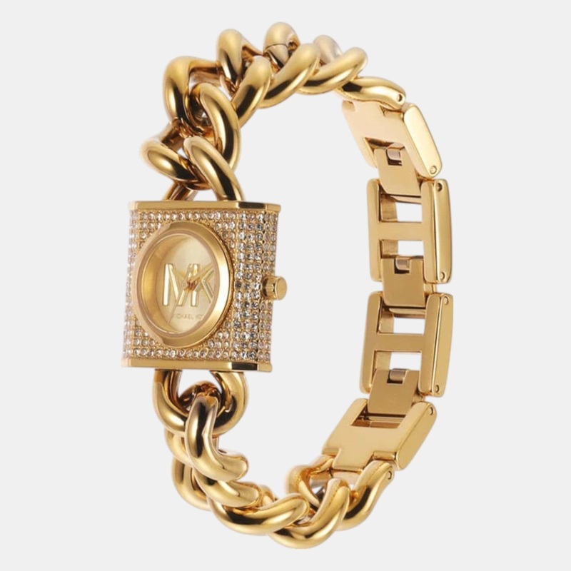 Women Quartz Gold Dial Analog Stainless Steel Watch MK4711
