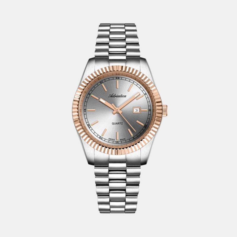 Women Quartz Grey Dial Analog Stainless Steel Watch A3090.R117QXL
