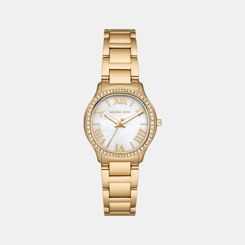 Women Quartz Mother Of Pearl Dial Analog Stainless Steel Watch MK4822