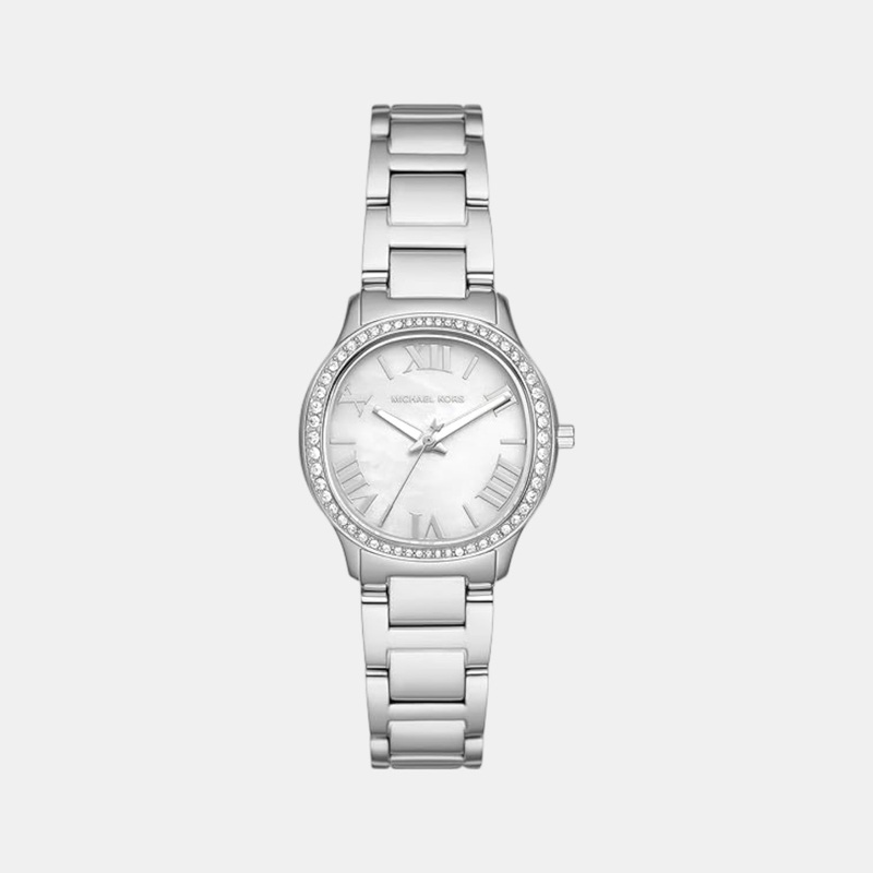 Women Quartz Mother Of Pearl Dial Analog Stainless Steel Watch MK4824