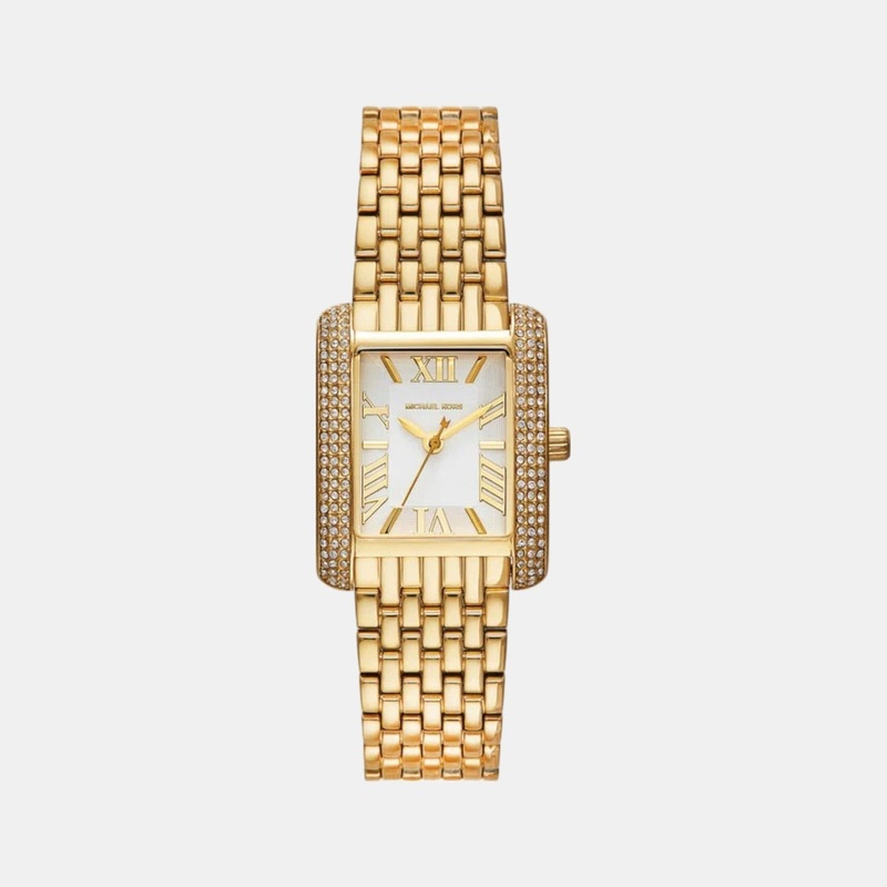 Women Quartz White Dial Analog Stainless Steel Watch MK4826