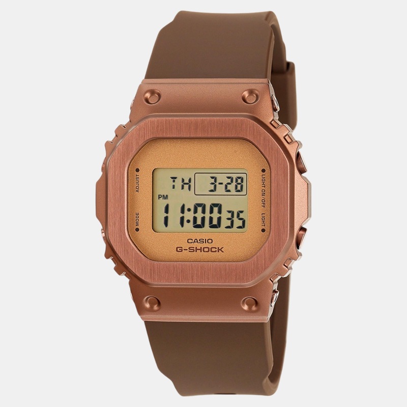 Women Rose Gold Dial Digital Bio-Based Resin Watch G1534