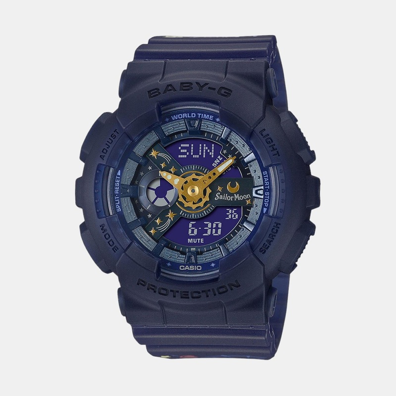 Baby-G Women Quartz Blue Dial Analog-Digital Resin Watch BA-110XSM-2ADR B227