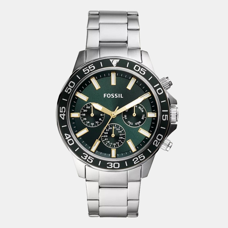 Bannon Men Quartz Green Dial Chronograph Stainless Steel Watch BQ2492