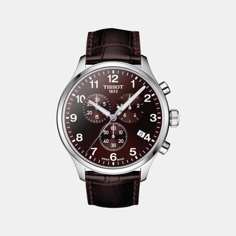 Chrono Xl Men Leather Watch T1166171629700