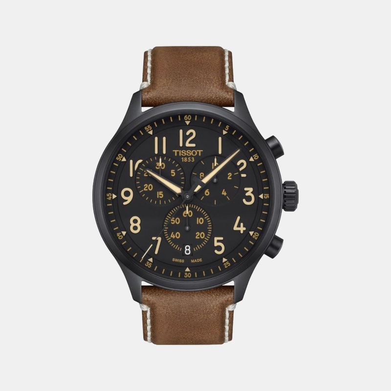 Chrono Xl Men Leather Watch T1166173605203