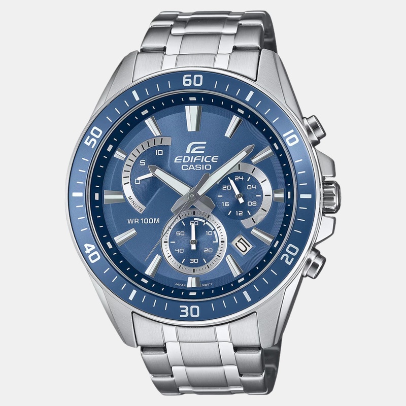 Edifice Men Quartz Grayish Blue Dial Chronograph Stainless Steel Watch EFR-552D-2AVUDF ED615