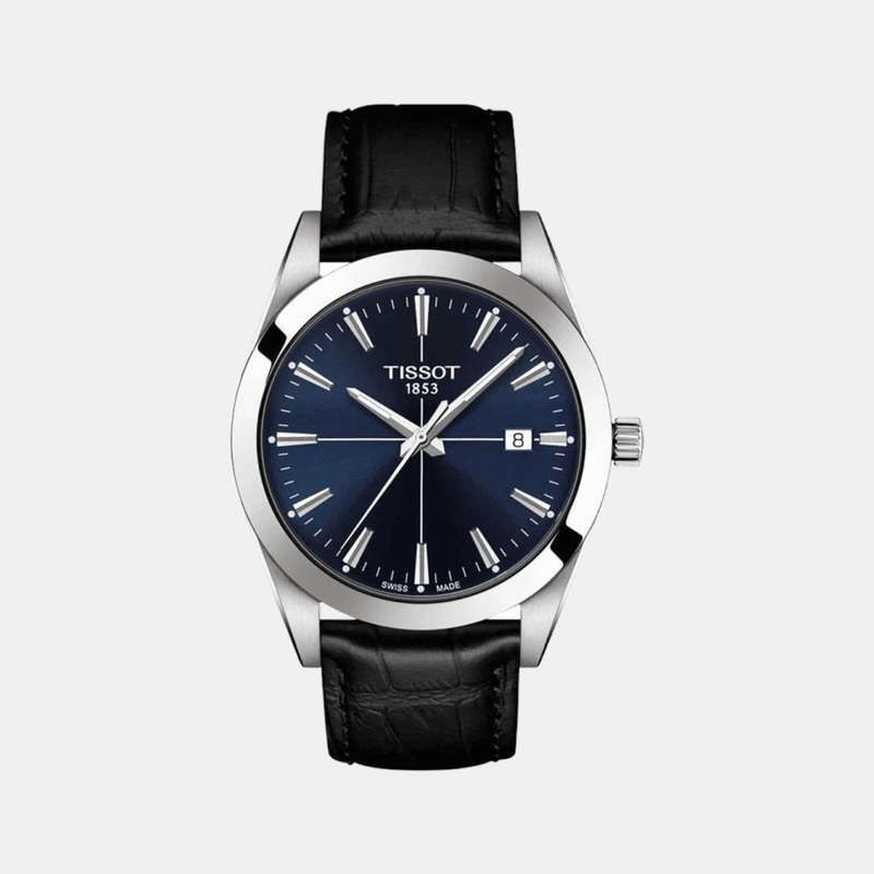 Gentleman Men Analog Leather Watch T1274101604101