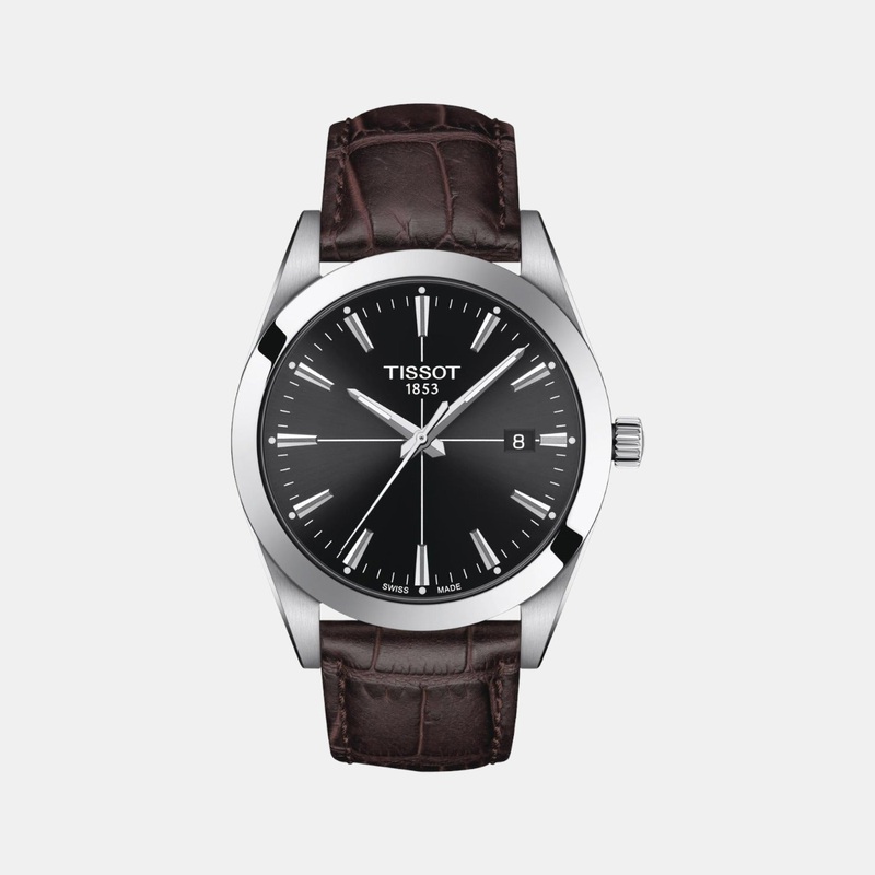 Gentleman Men Analog Leather Watch T1274101605101