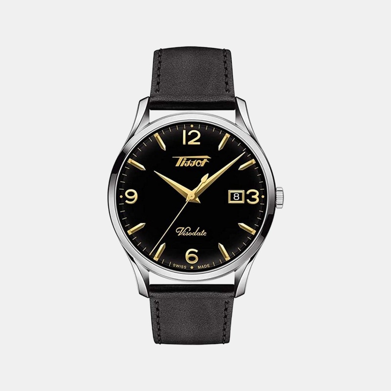 Heritage Visodate Men Analog Leather Watch T1184101605701