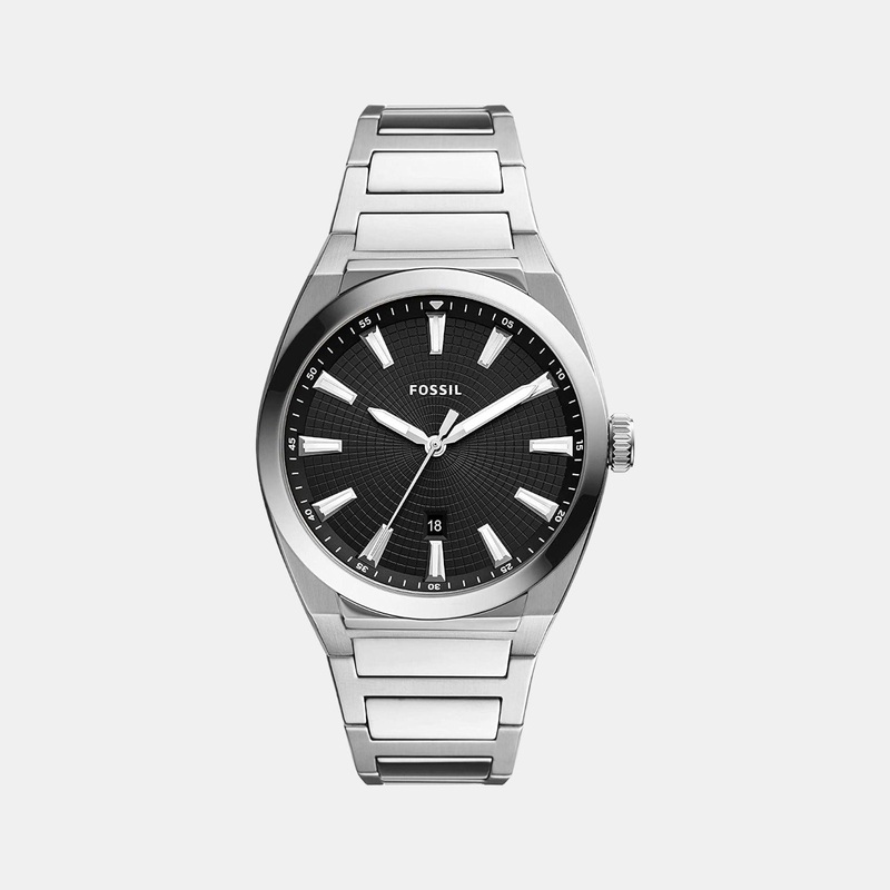 Men Black Analog Stainless Steel Watch FS5821