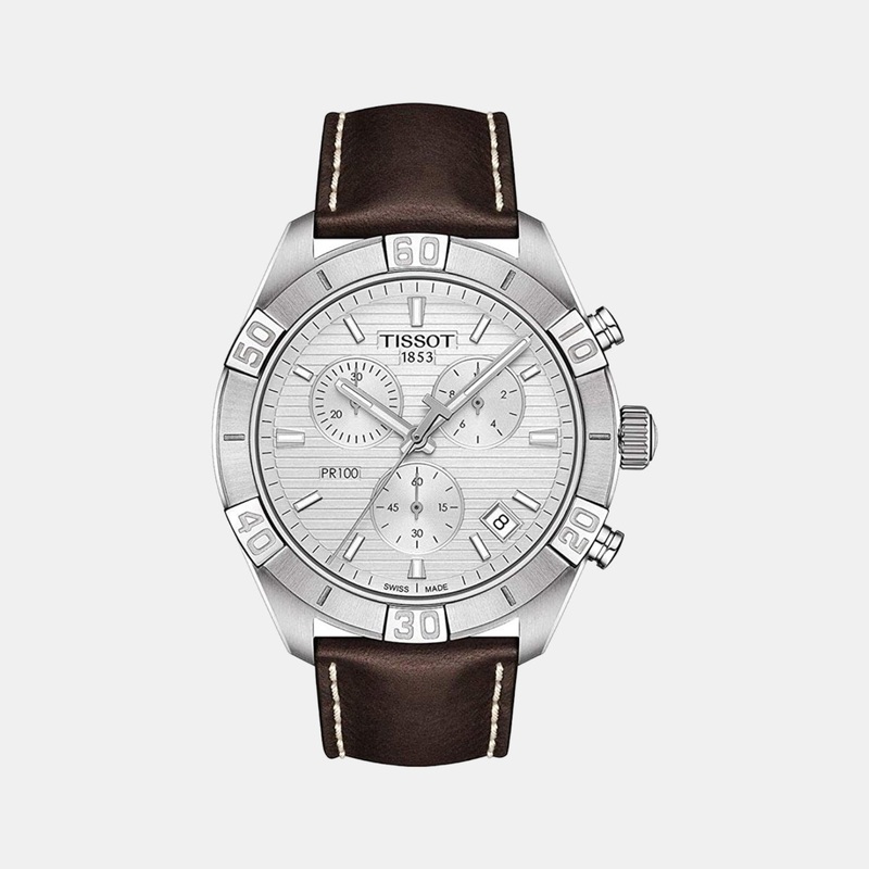 PR 100 Men Chronograph Leather Watch T1016171603100