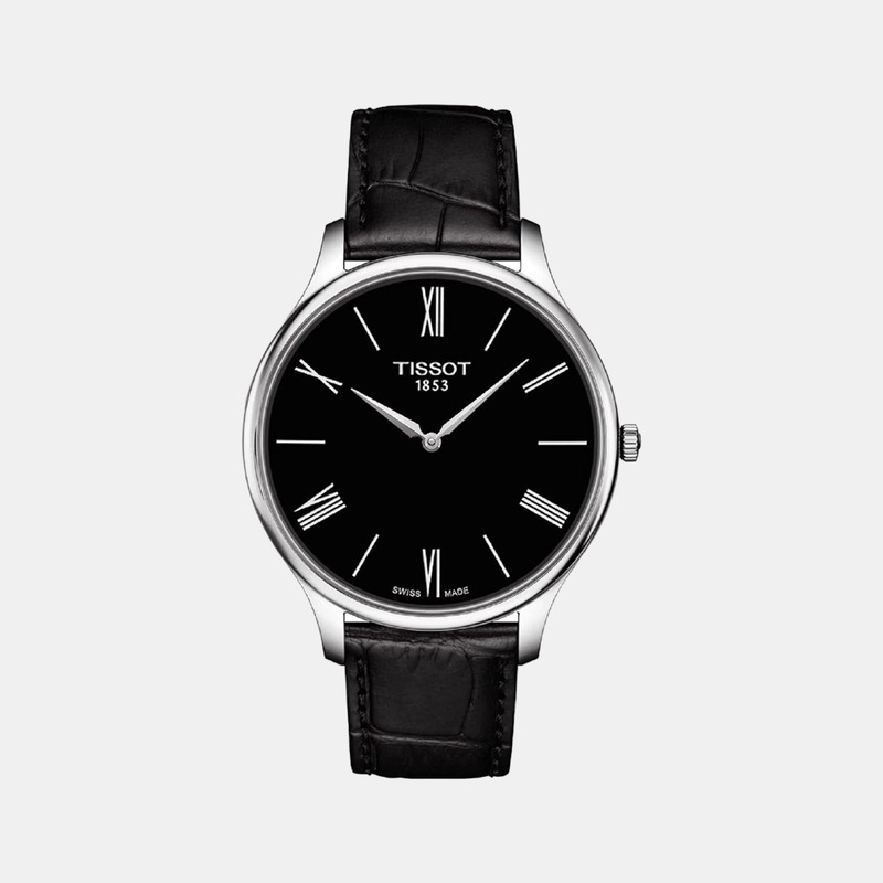 Tradition Men Analog Leather Watch T0634091605800