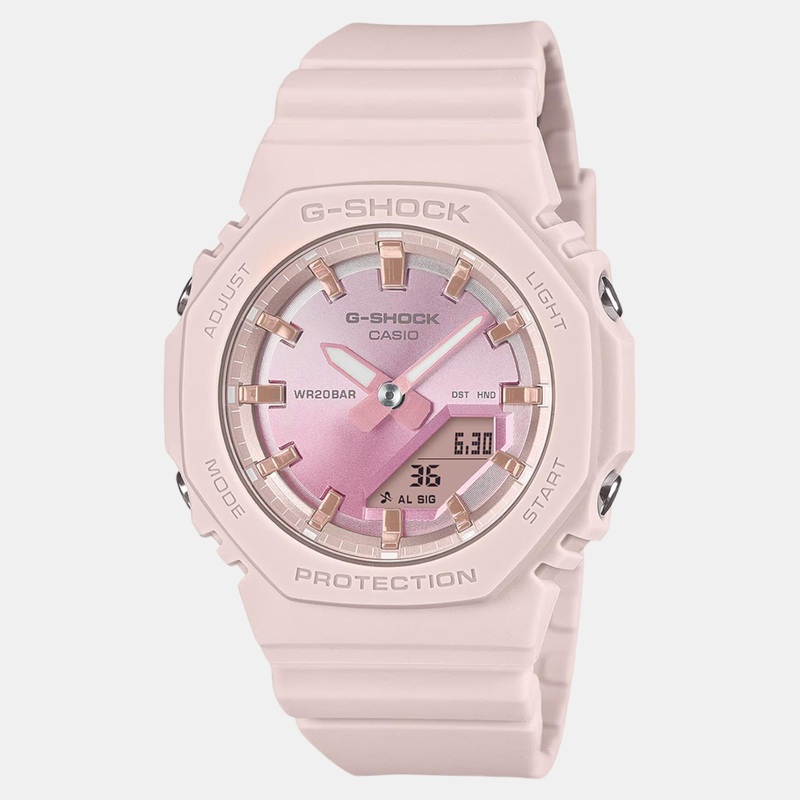 Women Pink Dial Analog-Digital Bio-Based Resin Watch G1559