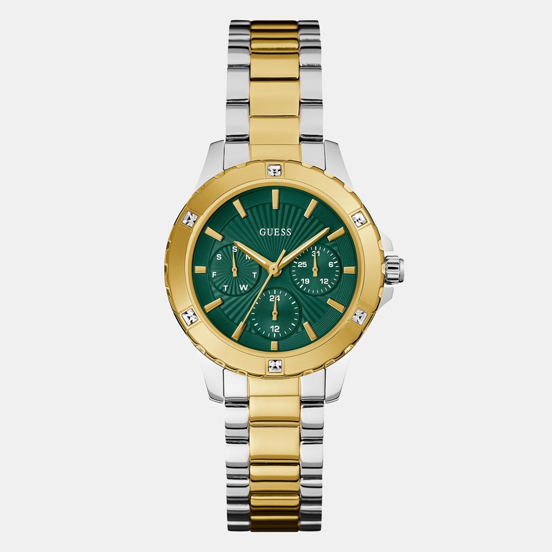 Women Quartz Green Dial Analog Stainless Steel Watch GW0723L1