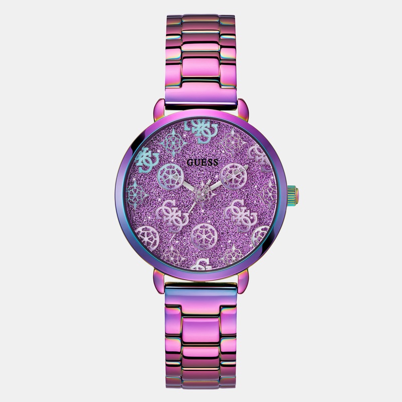 Women Quartz Purple Dial Analog Stainless Steel Watch GW0670L3