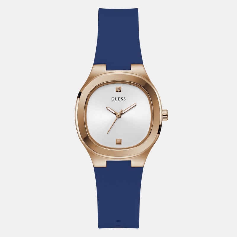 Women Quartz White Dial Analog Silicone Watch GW0658L3