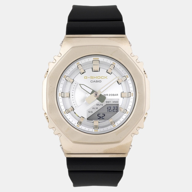 Women Yellow-Gold Dial Analog-Digital Resin Watch G1488