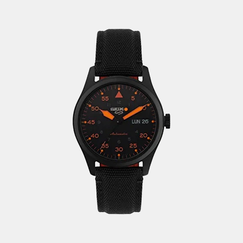 5 Sports Men Automatic Black Dial Analog Nylon Watch SRPH33K1