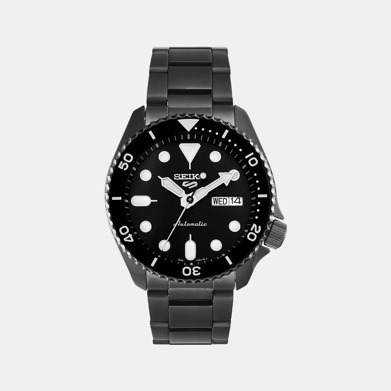 5 Sports Men Automatic Black Dial Analog Stainless Steel Watch SRPD65K1