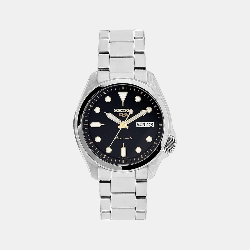 5 Sports Men Automatic Black Dial Analog Stainless Steel Watch SRPE57K1