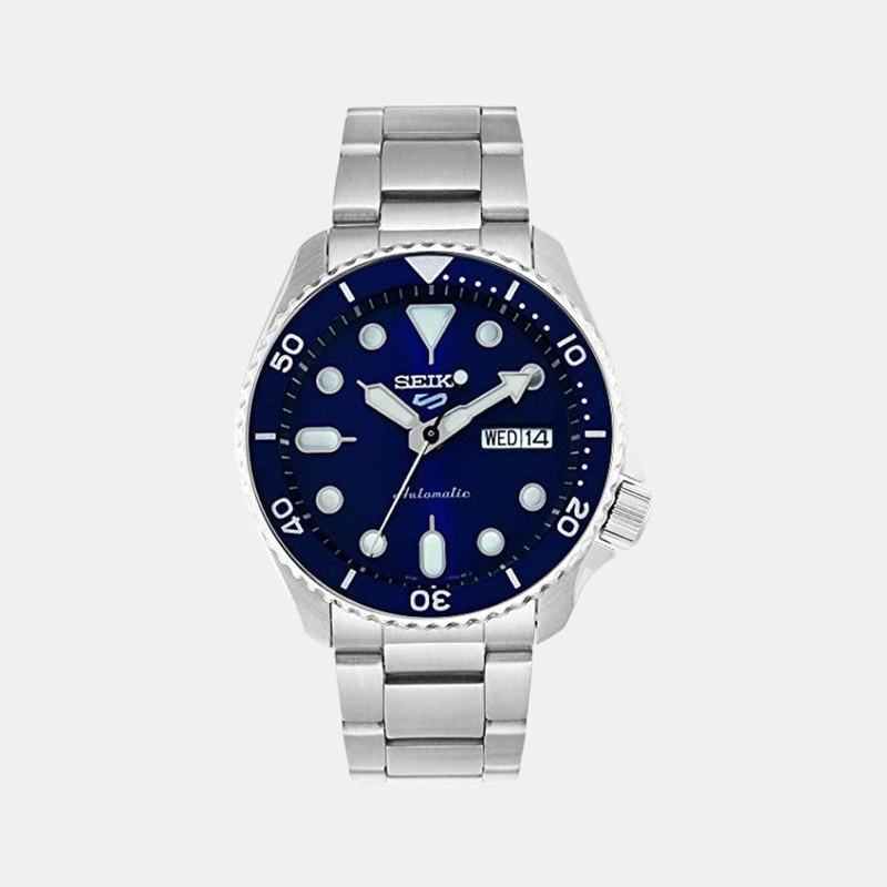 5 Sports Men Automatic Blue Dial Analog Stainless Steel Watch SRPD51K1