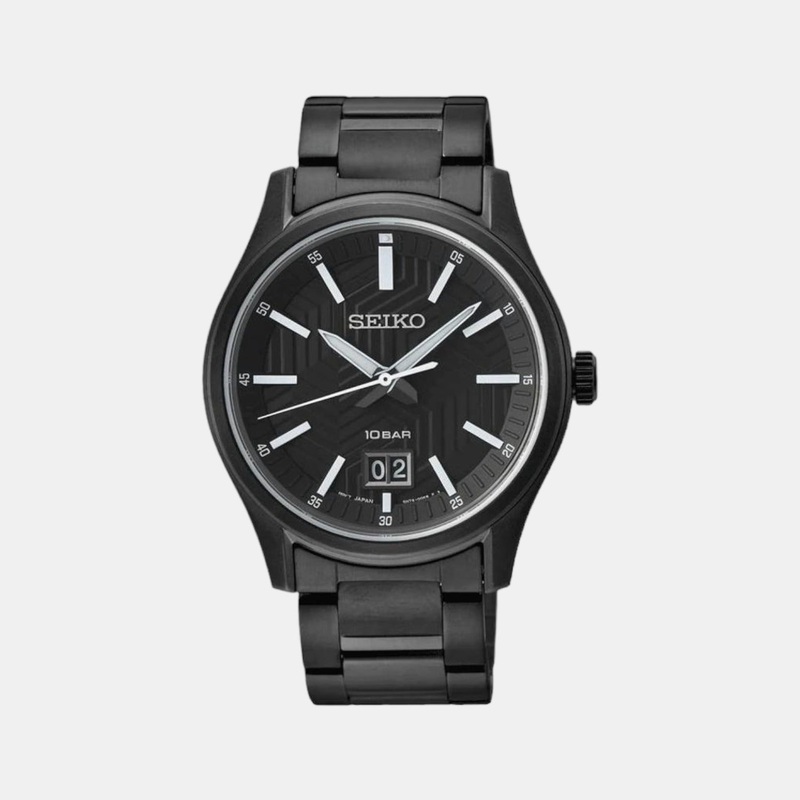 Dress Men Quartz Black Dial Analog Stainless Steel Watch SUR515P1