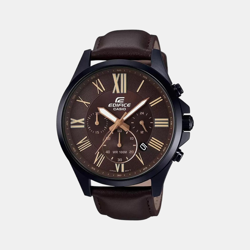 Edifice Men's Chronograph Leather Watch EX316 - EFV-500BL-1AVUDF