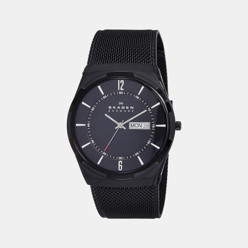 Melbye Men's Black Analog Stainless Steel Watch SKW6006