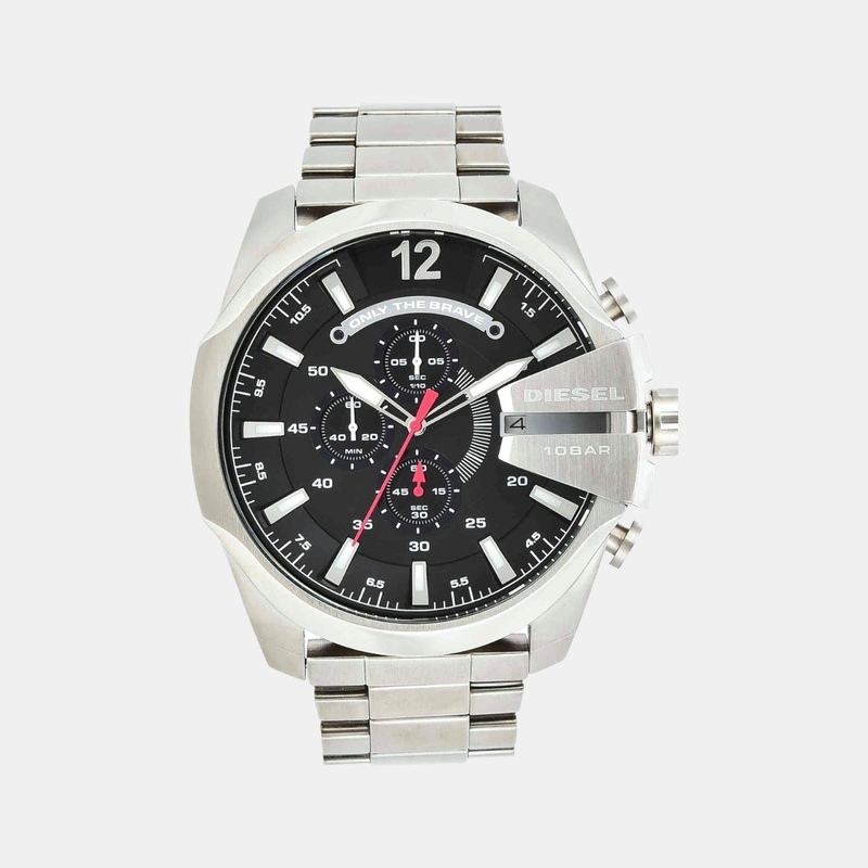 Men's Black Stainless Steel Chronograph Watch DZ4308