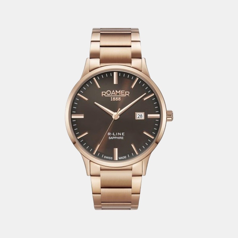 Men's Brown Analog Stainless Steel Watch 718833 49 65 70