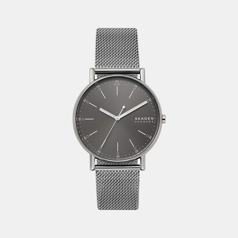 Signatur Men's Grey Analog Steel Mesh Watch SKW6577