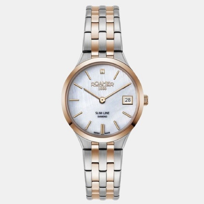 Women Quartz Mother of Pearl Dial Analog Stainless Steel Watch 864857 49 20 50