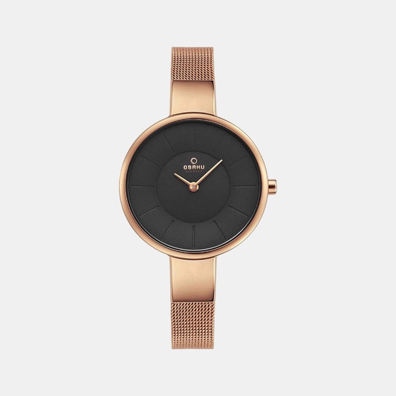 Women's Black Analog Stainless Steel Watch V149LXVJMV