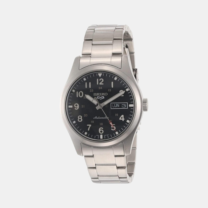 5 Sports Men Automatic Black Dial Analog Stainless Steel Watch SRPG27K1