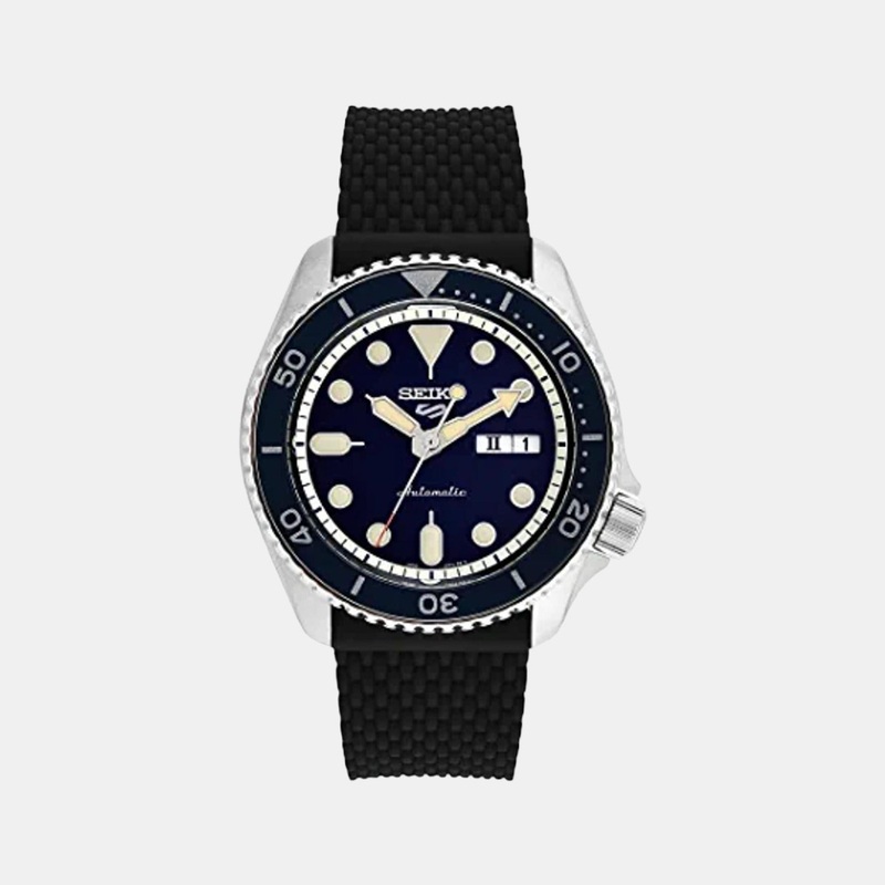 5 Sports Men Automatic Blue Dial Analog Silicone Watch SRPD71K2