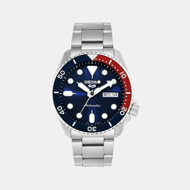 5 Sports Men Automatic Blue Dial Analog Stainless Steel Watch SRPD53K1