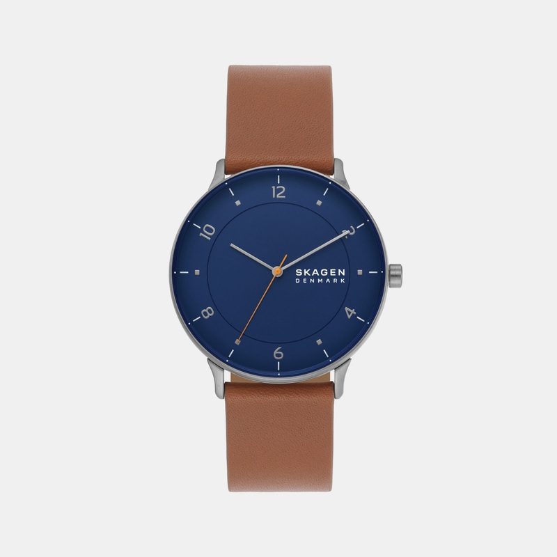 Men Blue Analog Leather Watch SKW6885